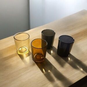 2oz Glasses - Set of 4 - Shot Glasses - Translucent Colored Glass